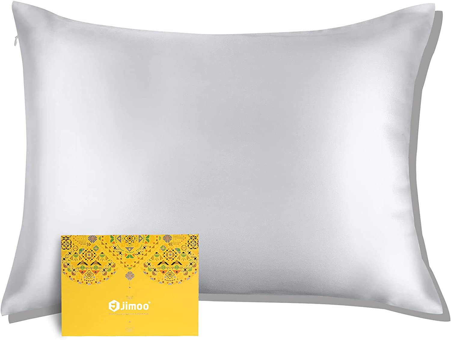 Silk Pillowcase for Hair and Skin, Silver Grey | 25mm, Standard 20''×26''
